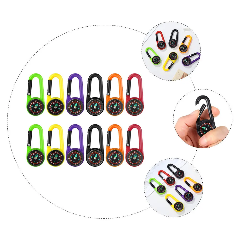 

compass hiking outdoor compass carabiner hunting compass with hook key chain compass accessory climbing tool