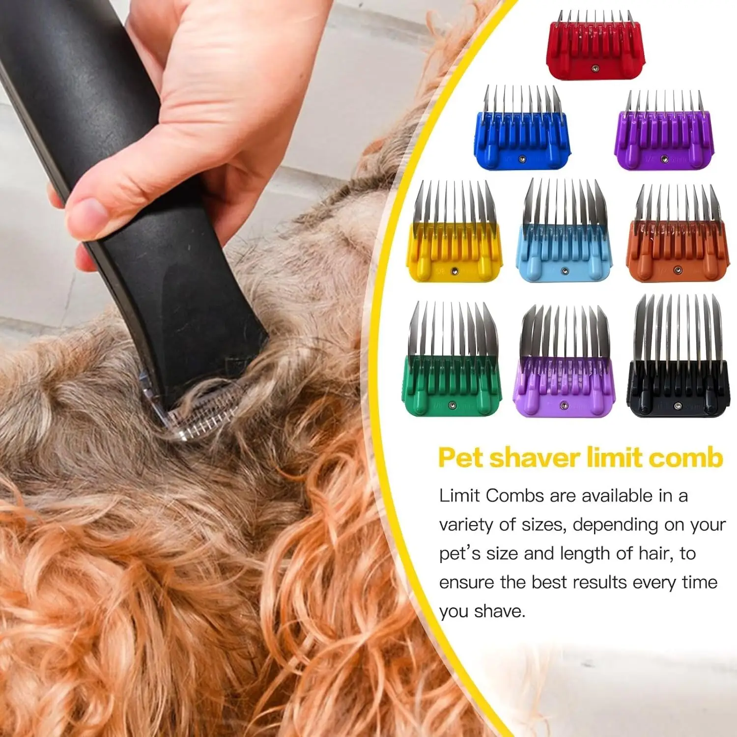 9pcs Animal Stainless Steel Guide Comb Set for Most Oster/Wahl/Andis Detachable Clippers (ONLY Snap on Size #10/15/30 blades） view 4