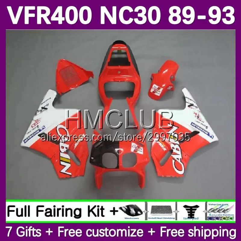 Fairing For HONDA VFR400R red glossy VFR400 RVF VFR 400 R RR 400R 1989 1990 1991 1992 1993 42No.50 RVF400R NC30 89 90 91 92 93