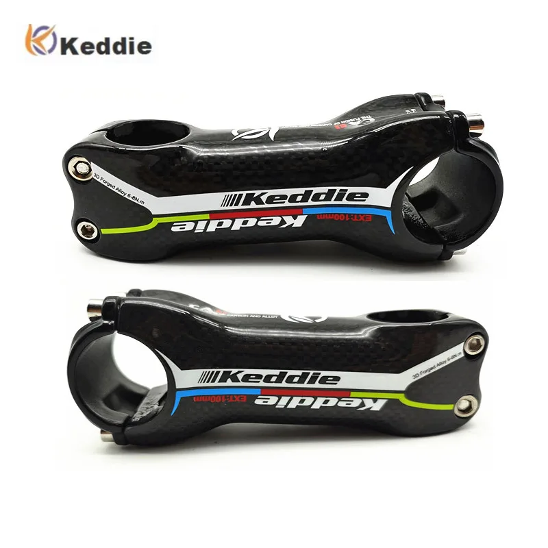 KEDDIE 3K wspornik rowerowy z pełnego włókna węglowego Road/MTB wspornik karbonowy części rowerowe kąt 6/17 stopni