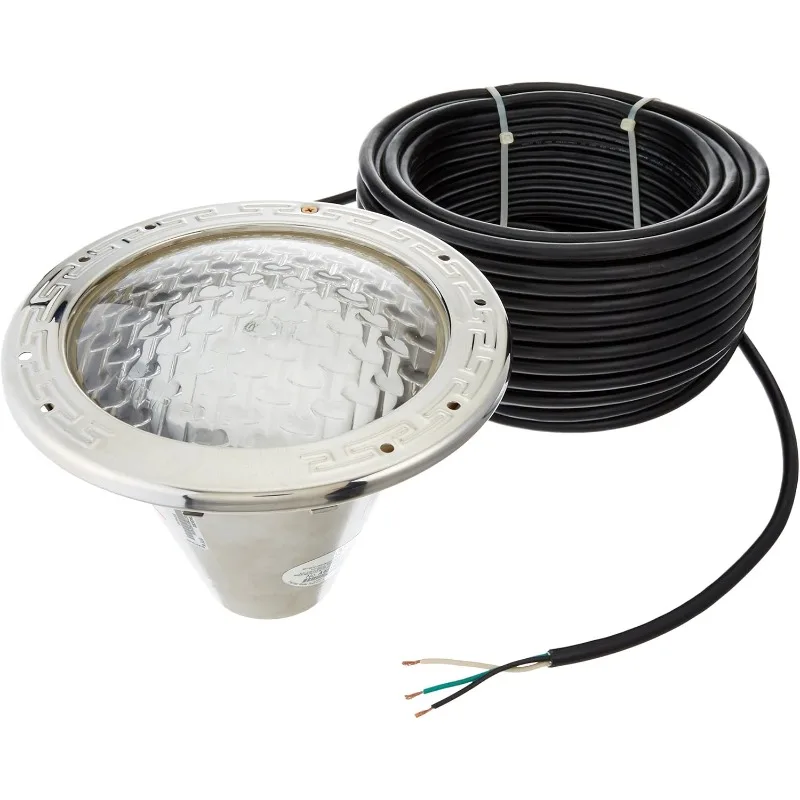 Pentair 78456300 Amerlite Underwater Incandescent Pool Light with Stainless Steel Face Ring, 120 Volt, 100 Foot Cord, 500 Watt