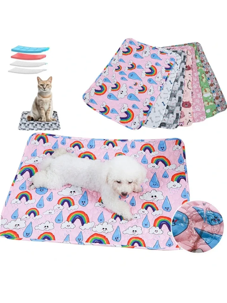 Tapis de pipi lavable pour animaux de compagnie, tapis réutilisable pour chiens, lit d'urine lavable, tapis d'entraînement pour chien, couverture de tapis pour animaux de compagnie quatre saisons
