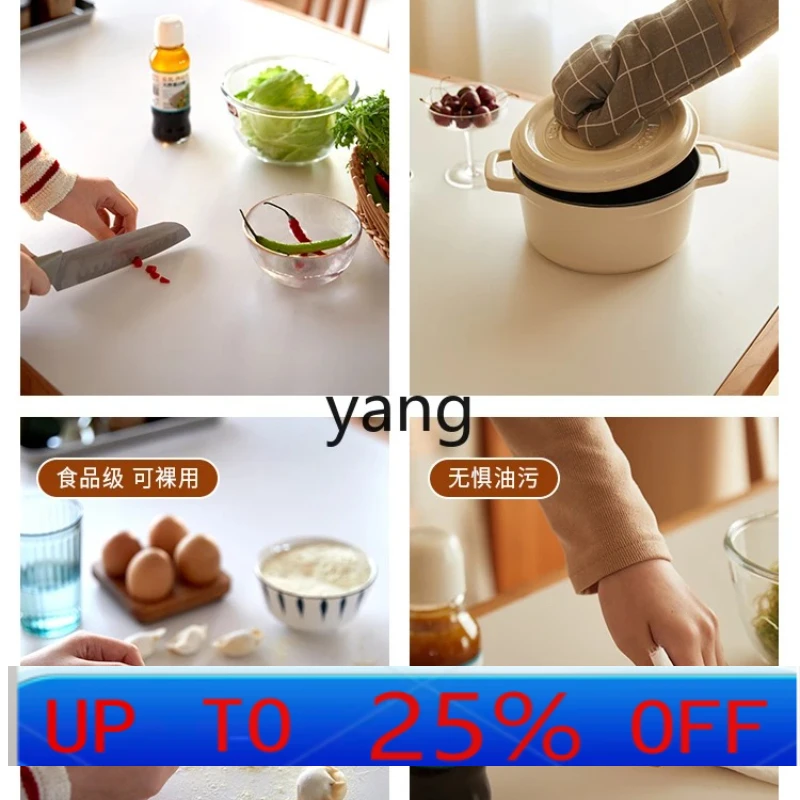 

LMM Stone Plate Dining Table Solid Wood Household Dining Tables and Chairs Small Apartment Rectangular Living Room Cherrywood