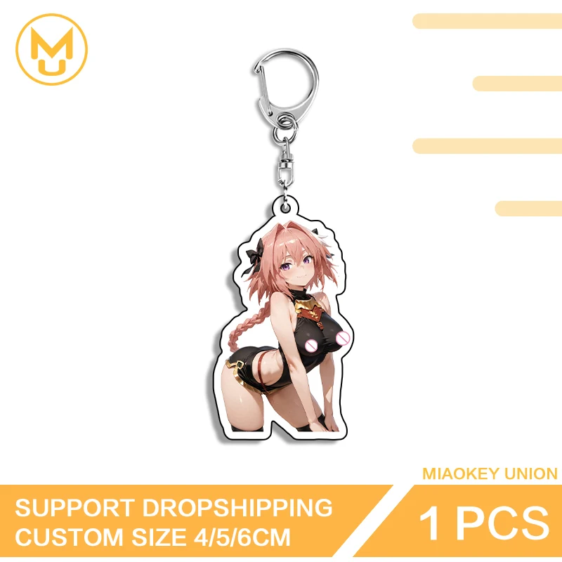 Not Safe For Work Astolfo Key Holder Screen Strap Frame Edge Accessries Acrylic Standee Suitable For Gifts Parties Crafts