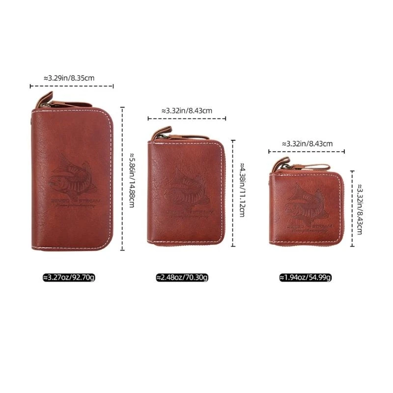 حقيبة تخزين في صيد السمك الجلدية المقاومة للماء ، قم بحمل علبة حافلة للترتر الدوار للترتر #6