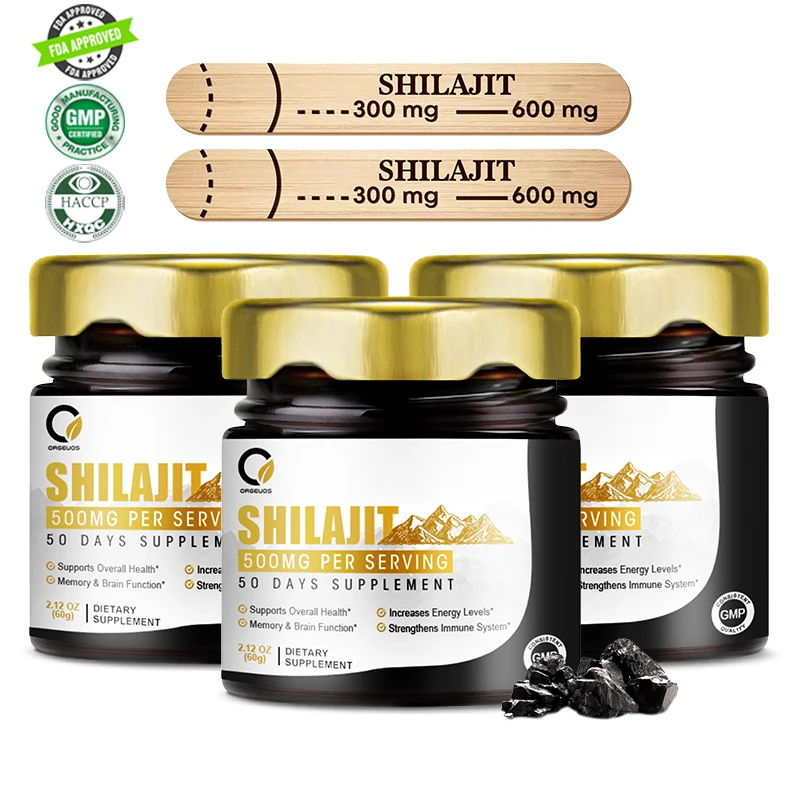 

Natural Himalayan Fulvic Acid Shilajit Resin For Brain Memory & Cognitive, Energy Stamina Plant Derived Diet Supplement