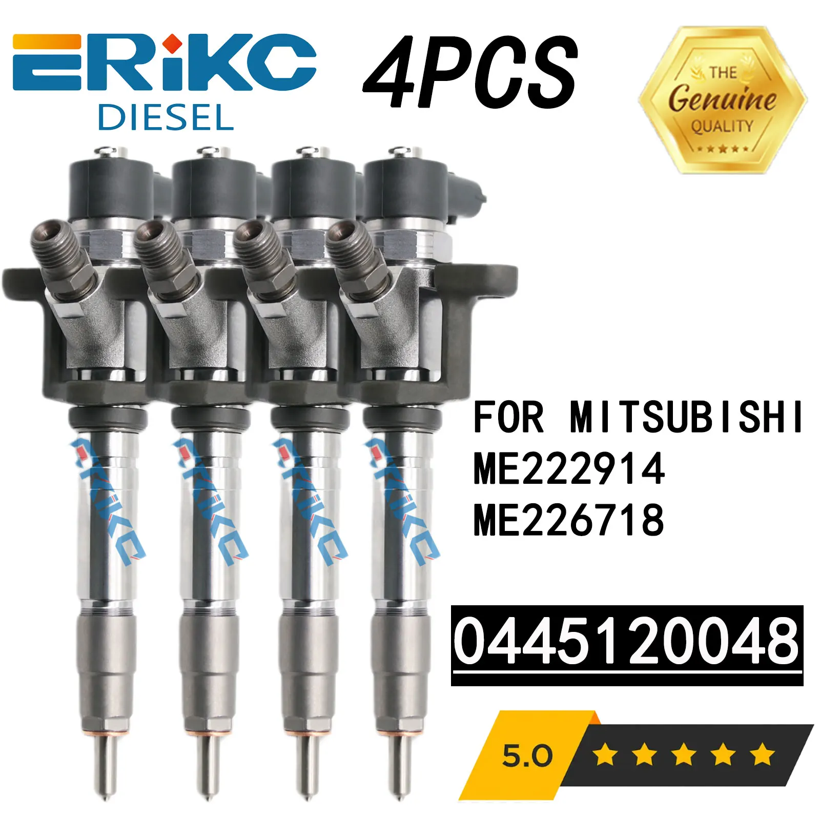 4PC 0445120048 ME222914 ME226718 Diesel Injector 0 445 120 048 Common Rail Injection 0445 120 048 for BOSCH MITSUBISHI