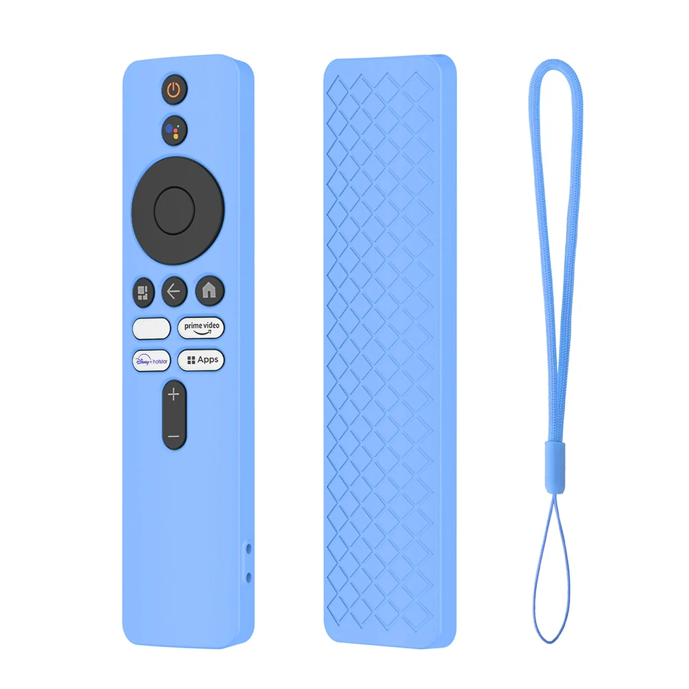 Protective Sleeve Silicone Remote Control Covers with Lanyard Shockproof Anti-Slip Accessories for Xiaomi 4K TV MiBoX 2nd Gen