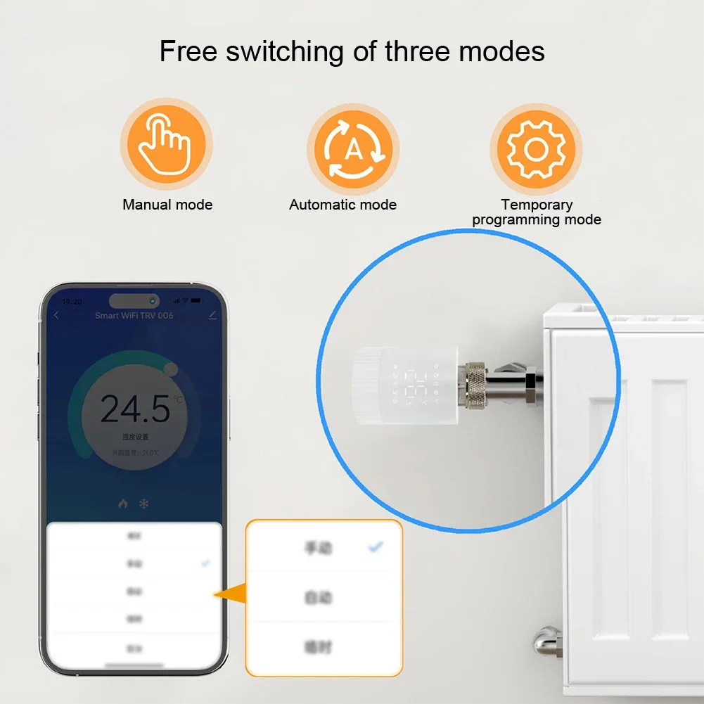 New For Tuya For Zigbee Thermostatic Radiator Valve Smart Thermostat Programmable Temperature Controller Voice Alexa-Google Home