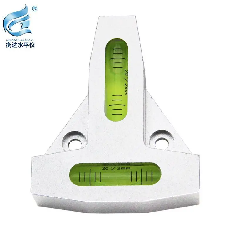 

Double-axis bubble portable horizontal ruler 7817 high-precision level metal aluminum alloy T-shaped horizontal bubble
