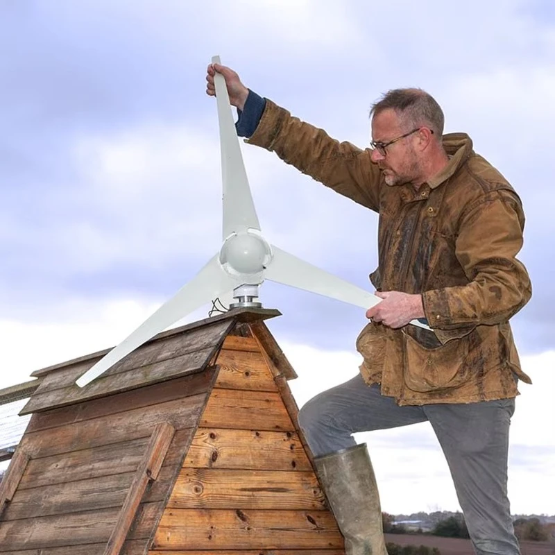1KW 3KW 5KW Small Residential Windmill Horizontal Axis Wind Mill Turbine Power Generator 3m/s Start Speed for Home Farm