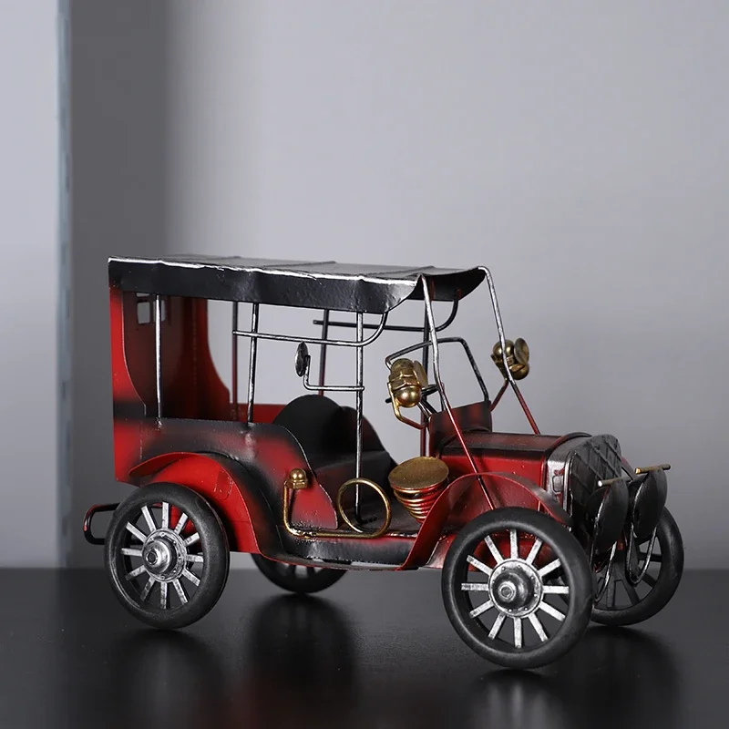 

European style vintage car models,car ornaments, violin creative home, living room, bookshelf small decorations