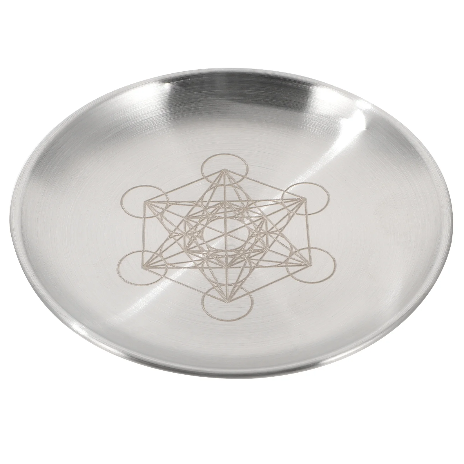 Pentagram Altar Plate Ritual Burning Holder Plate Bowl Offering Incense Burning Flat Bowl Smudging Decoration Witchcraft