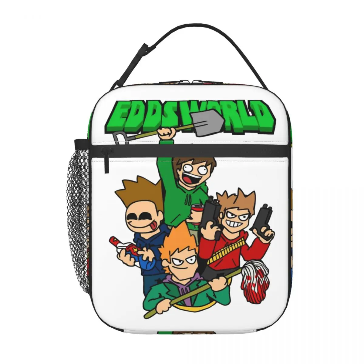 Eddsworld-sacos isolados do almoço, projeto dos desenhos animados, caixa do armazenamento do alimento, refrigerador térmico, caixa do bento para o escritório, série da tevê