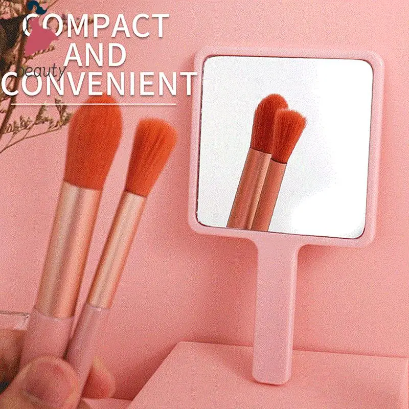 Miroir de Poche Carré avec Poignée pour Extensions de Cils, Produit Cosmétique, Compacte