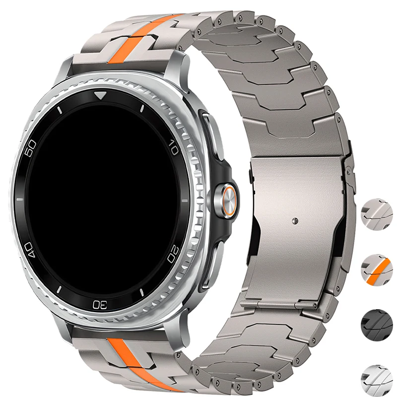 Correa de acero inoxidable para Samsung Galaxy Watch 8, 40, 44mm, sin huecos, pulsera de Metal con extremo curvo para Galaxy 8, pulsera clásica