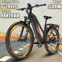 Lankeleisi MX600 E-bike 500W Powerful Motor 48V20AH Removable Battery Mountain Electric Bike 27.5*2.4 Inch Tire Electric Bicycle