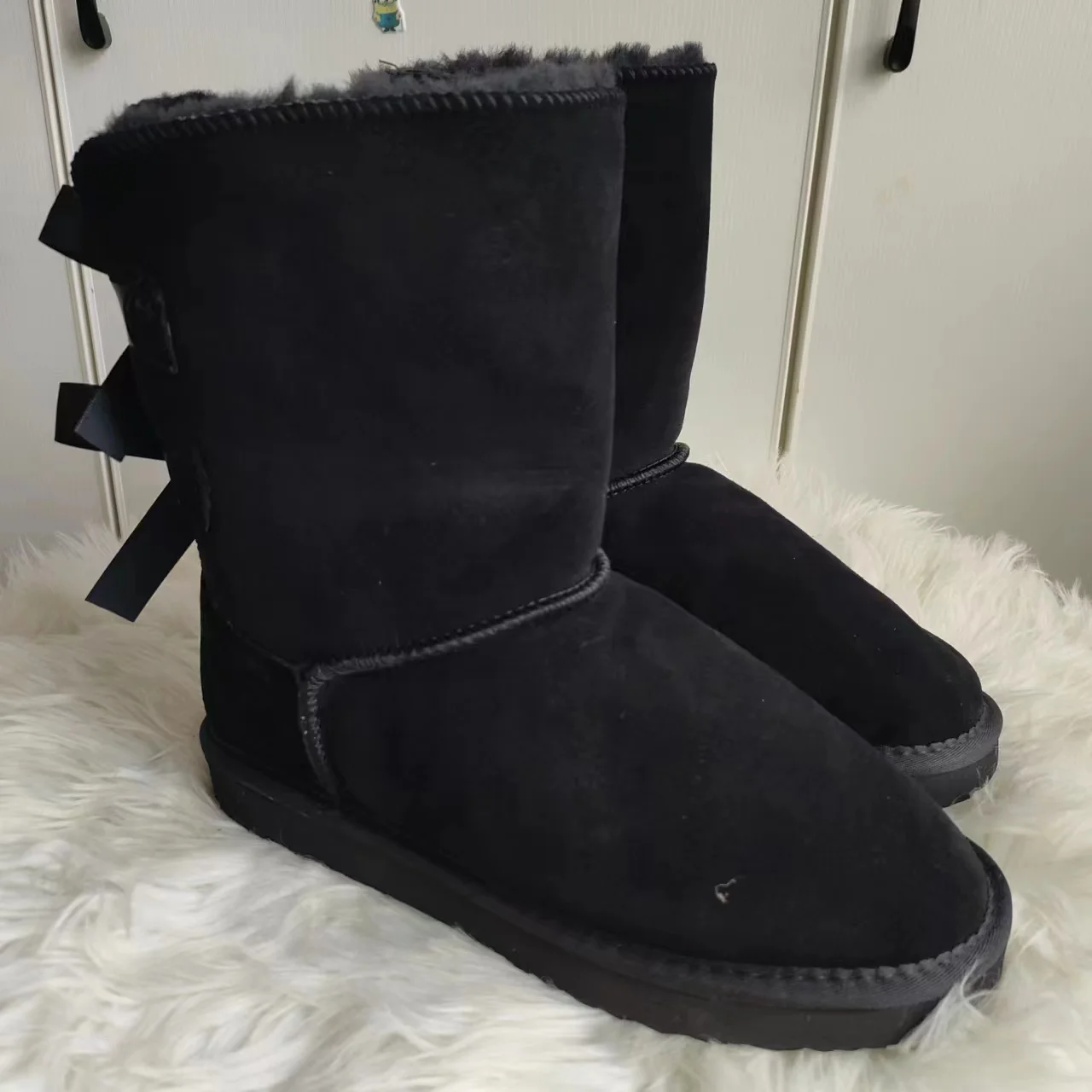 Genuine Leather 2023 Women Snow Boots Warm Winter Boots Women Boots Warm Winter Shoes Thick Plush Flats Shoes