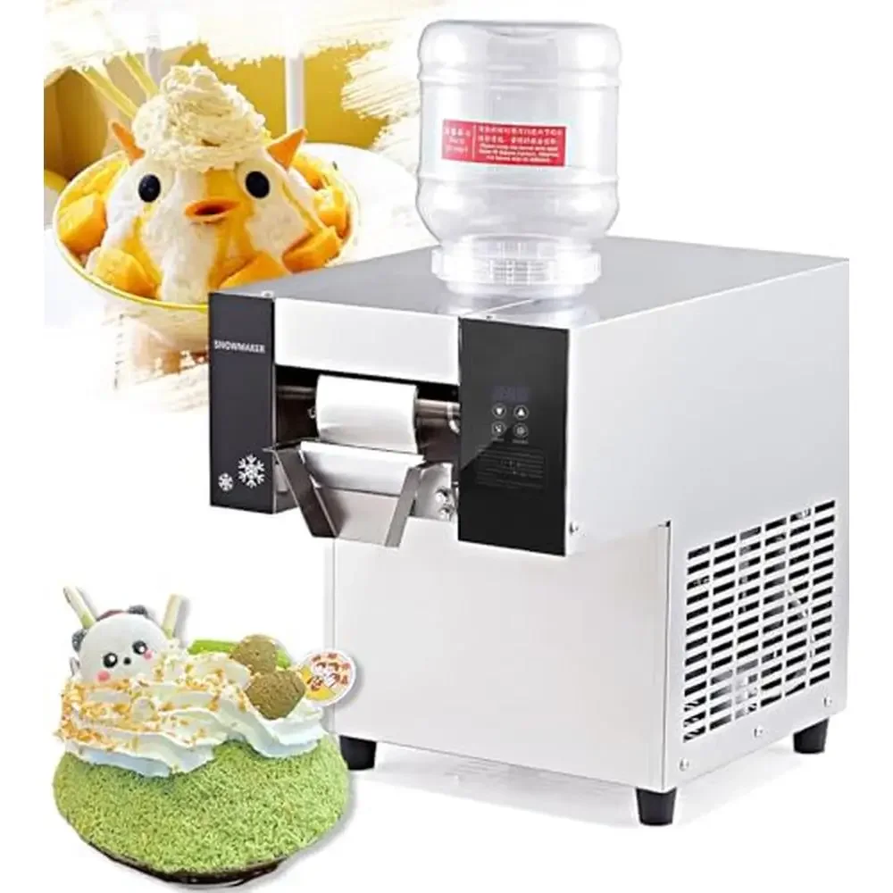 Commercial Snowflake Ice Maker 80KG/24H Countertop Shaved Ice Machine Restaurant Supermarket High Efficiency Touch Panel Ice