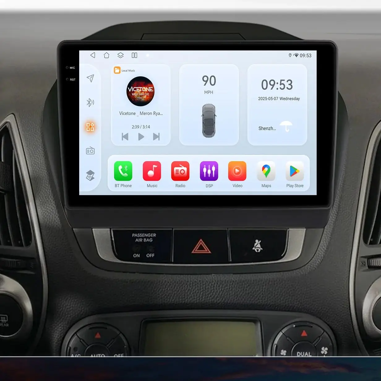 Hizpo 8-Core 2-DIN Android 14 autoradio voor Hyundai Tucson 2 IX35 2011 - 2017 met CarPlay, GPS, AI, 4G, BT5.4 door Qualcomm Snapdragon 6115 - afbeelding 2