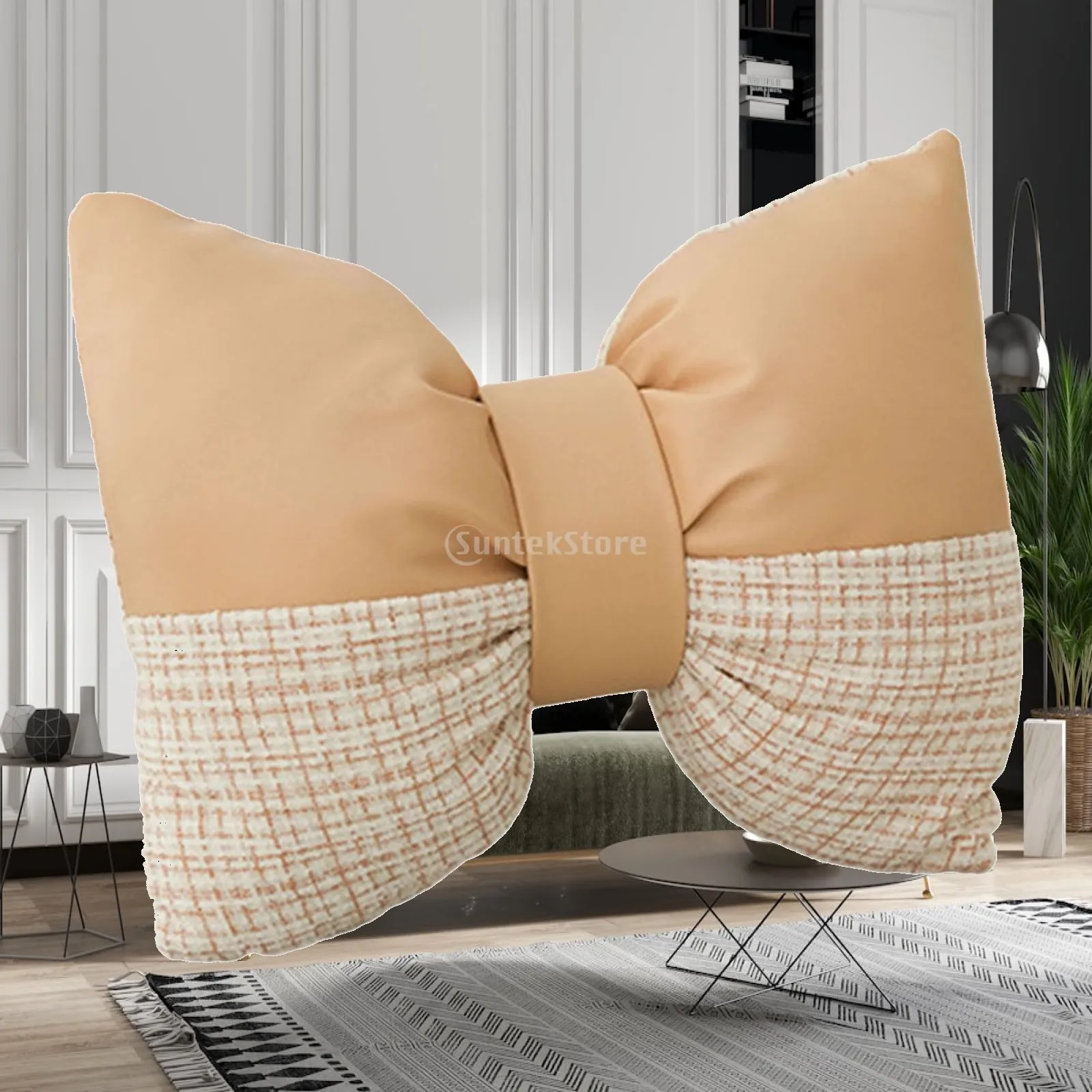 Cuddly Pillow with Bow Pillow Pillow Made of Material for Couch Area