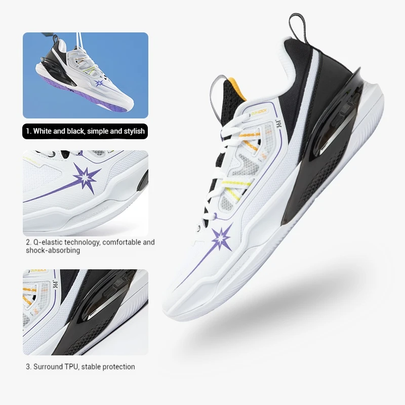 361 Degrees Super Nova Team Men's Basketball Sports Shoes Professional Non-Slip Breathable High-Elastic Sneakers Male 672441107