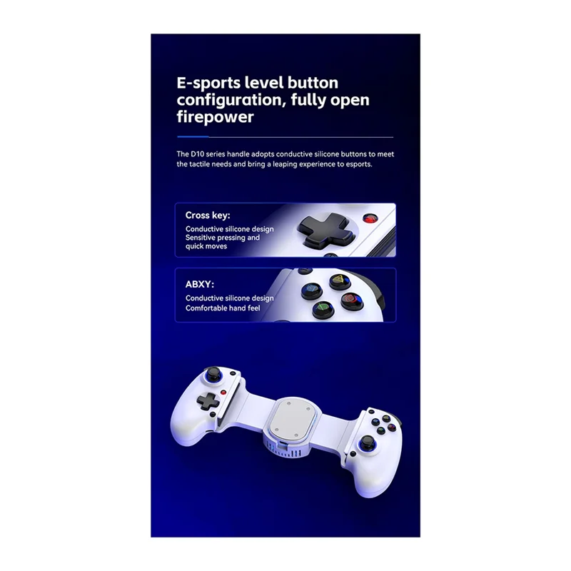

D10S Stretch Cooling Gamepad For Delta PS4 Android IOS Tablet Switchxbox 400Mah Streaming Joystick-B12B