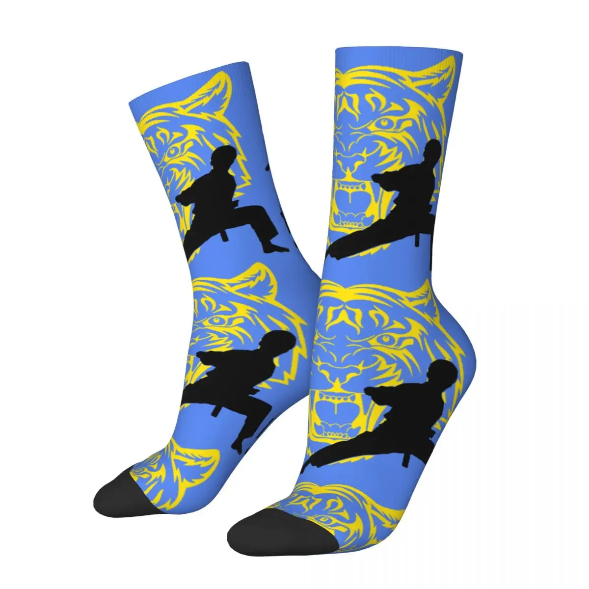 Funny Happy Men's compression Socks Tiger Classic Vintage Harajuku Korean Martial Arts Sports Funny Hip Hop Seamless Crew Sock