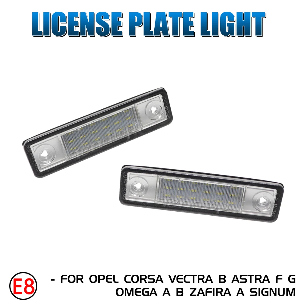 2pcs LED No Error Canbus Car License Plate Light For Opel Corsa Vectra B Astra F G Omega A B Zafira A Signum License Plate Lamps