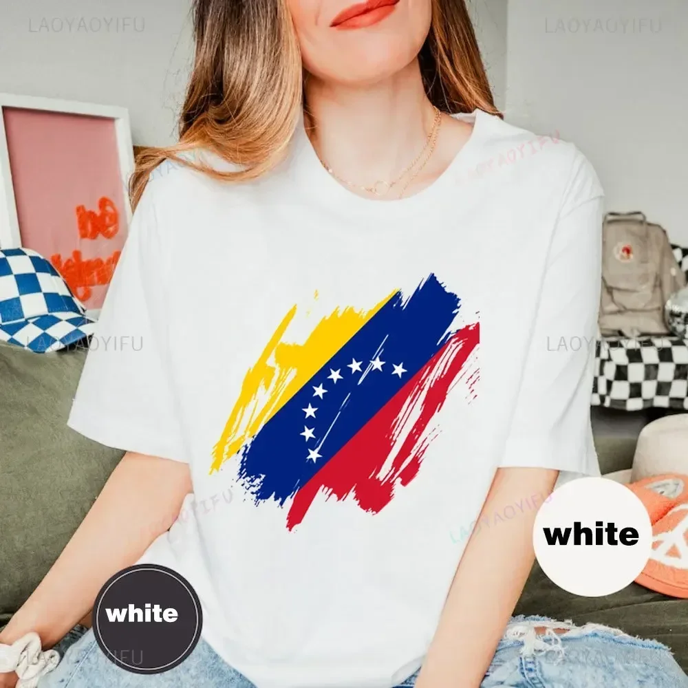 Venezuela Women T-Shirt Proud Venezuelan Venezuela Flag Unisex Streetwear High Quality Crew Neck Tshirt Short Sleeve Tops