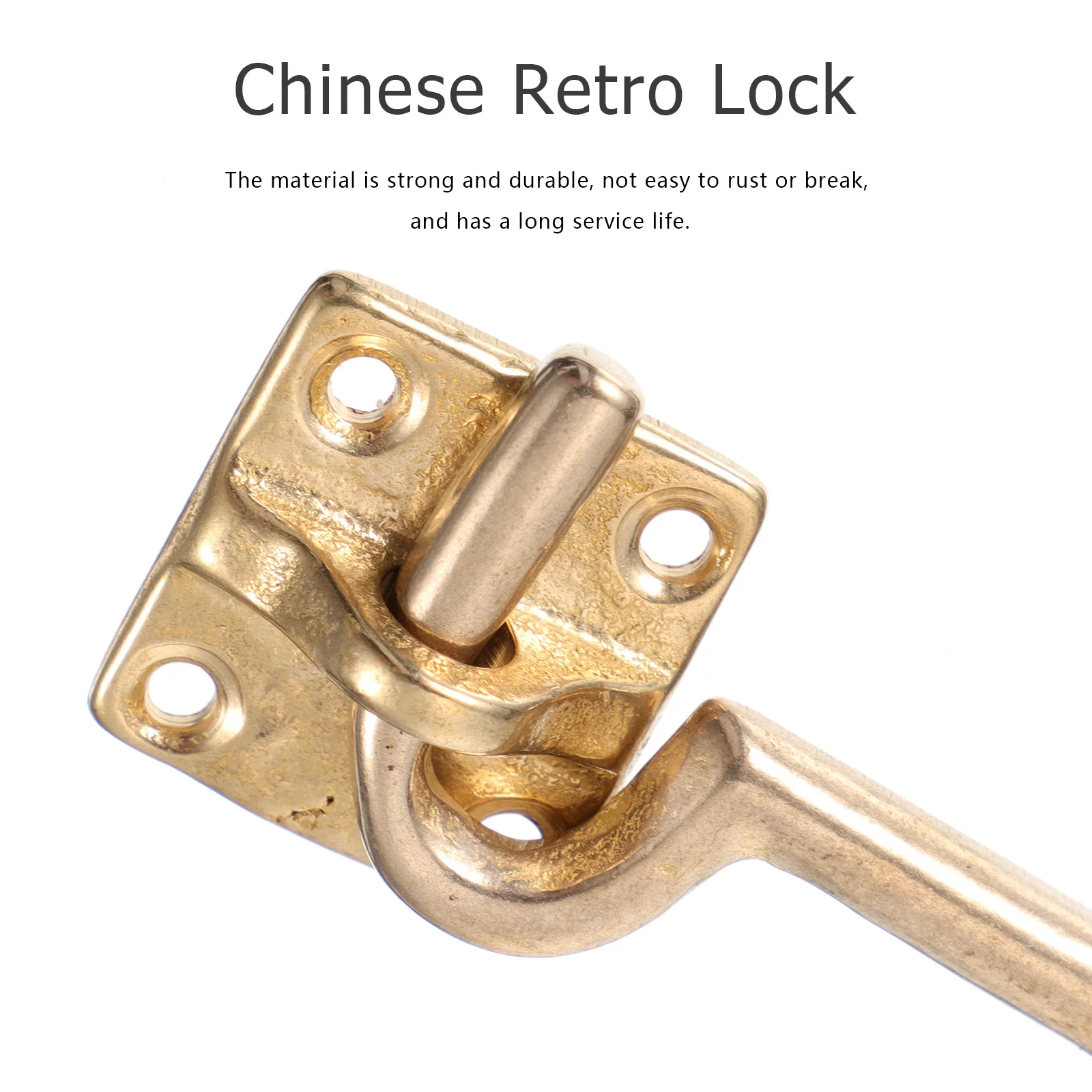 

1Pcs Pure Copper Door Hook Windproof Cabin Hook Sliding Window Support Chinese Style Vintage Buckle Practical
