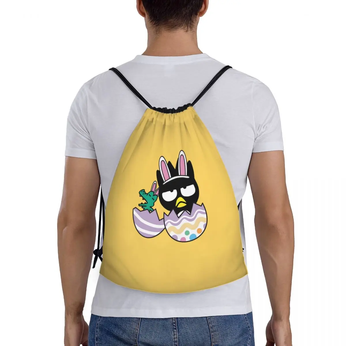 Borsa con coulisse personalizzata BADBADTZ-MARU Donna Uomo Zaino leggero per palestra sportiva Pinguino fresco