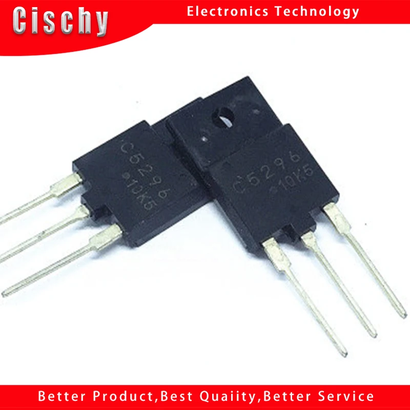 

5pcs/lot 2SC5296 C5296 TO-3PF TV line output transistor 8A 1500V original In Stock