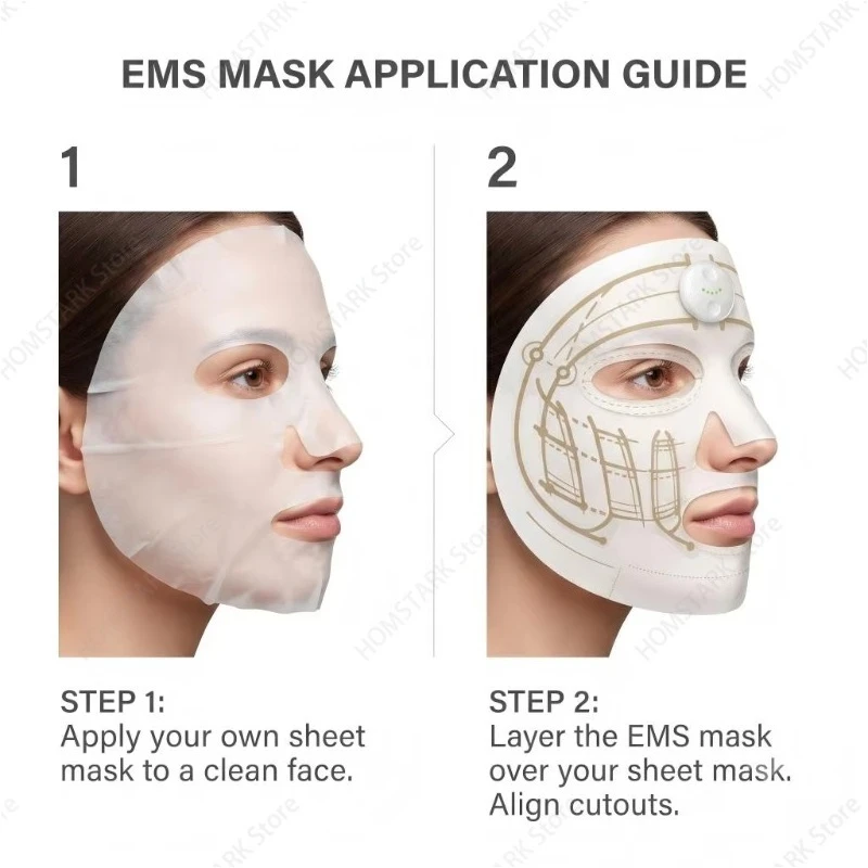 Portable Disposable Skincare Sheets, Accessory for EMS Facial Massager, Replacement Face Mask Patch for Beauty Treatment