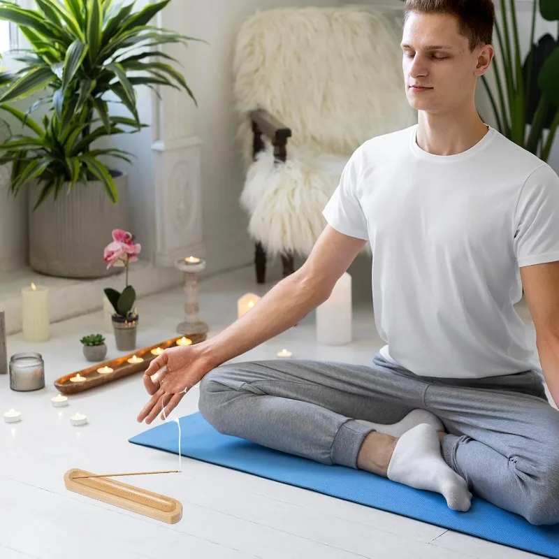 حامل بخور خشبي لديكور المنزل - مثالي للتأمل، حفل شاي اليوغا، ملحق مريح لمساحات زن #3