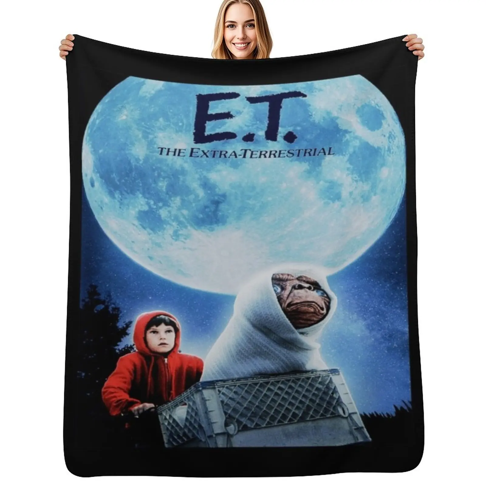 

E.T. The Extra Terrestrial (1982) Movie Classic . Throw Blanket Vintage Kid'S Summer Blankets For Sofas Blankets