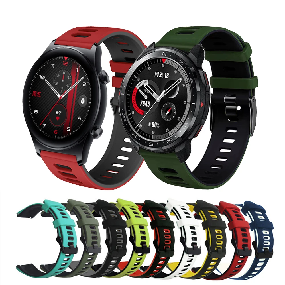 For Honor Watch GS Pro Smartwatch Strap 22mm Sport Silicone Band For Honor Watch 5/4 Pro/GS 3/Magic 2 46mm/Huawei GT 2 Bracelet