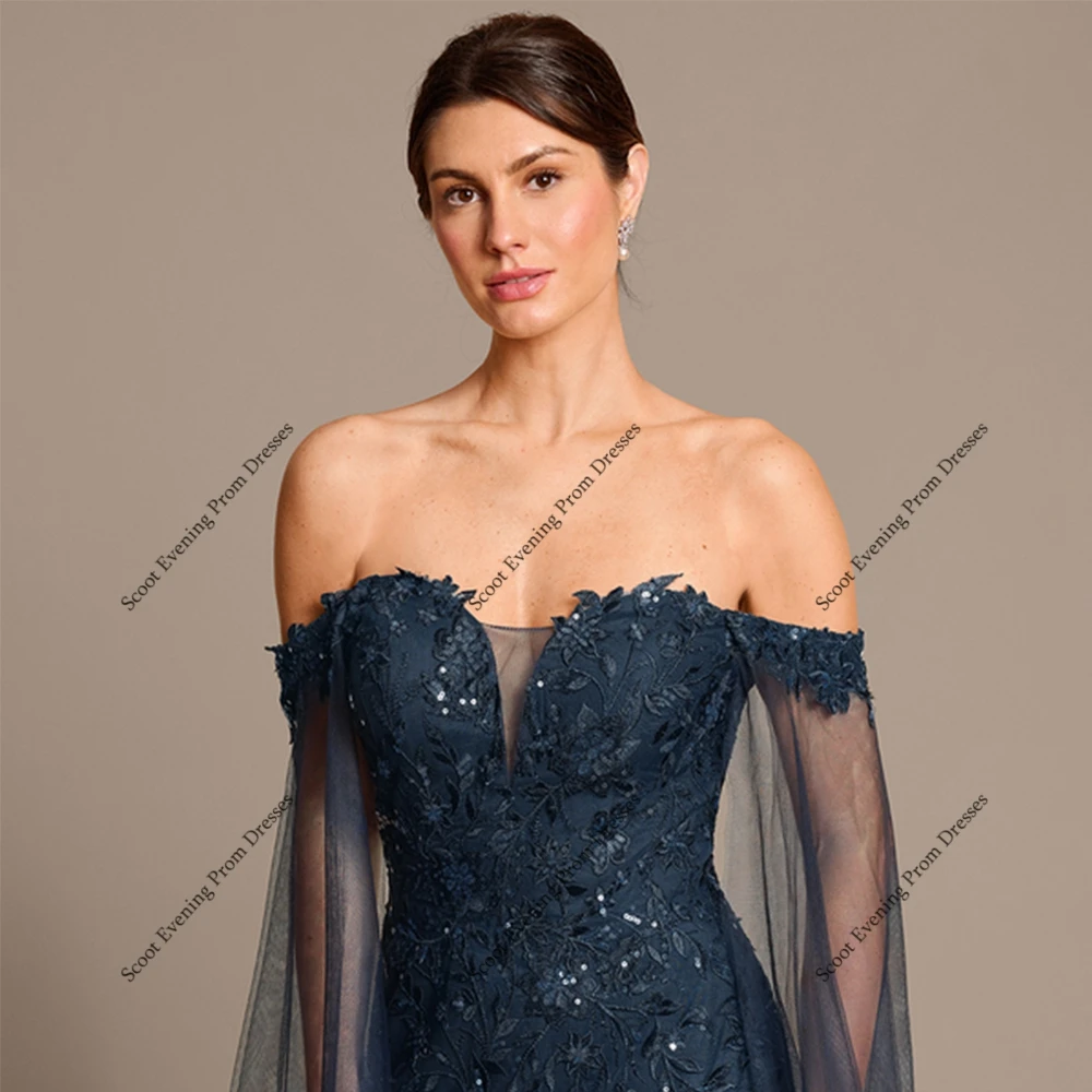 ชายหาดที่ไม่มีสายหนังชุดเจ้าสาวลูกไม้นุ่มTulleชุดแต่งงานสําหรับผู้หญิงปิดไหล่Robe De Soirée 2025