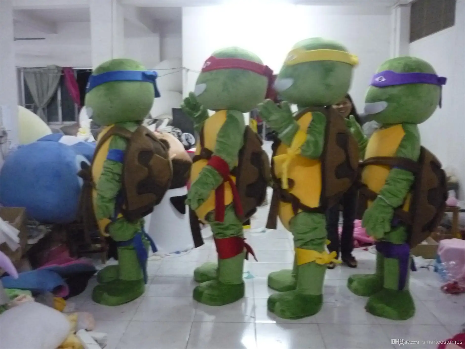 New Adult Halloween Christmas 4PCS Turtle Nice Mascotte Fancy Cartoon Mascot Costume Plush Fancy Dress Mascot Costume