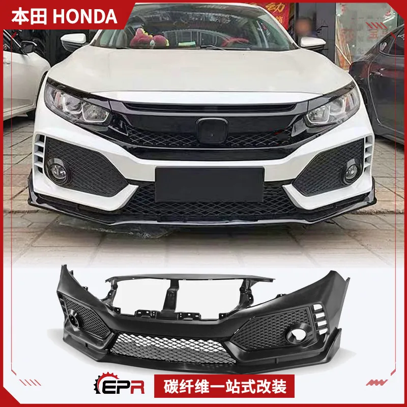 

Подходит для Honda 10-го поколения Civic FC FK7, модифицированная модель TYPE R, передний бампер, передняя часть из полипропилена, большая объемная модель