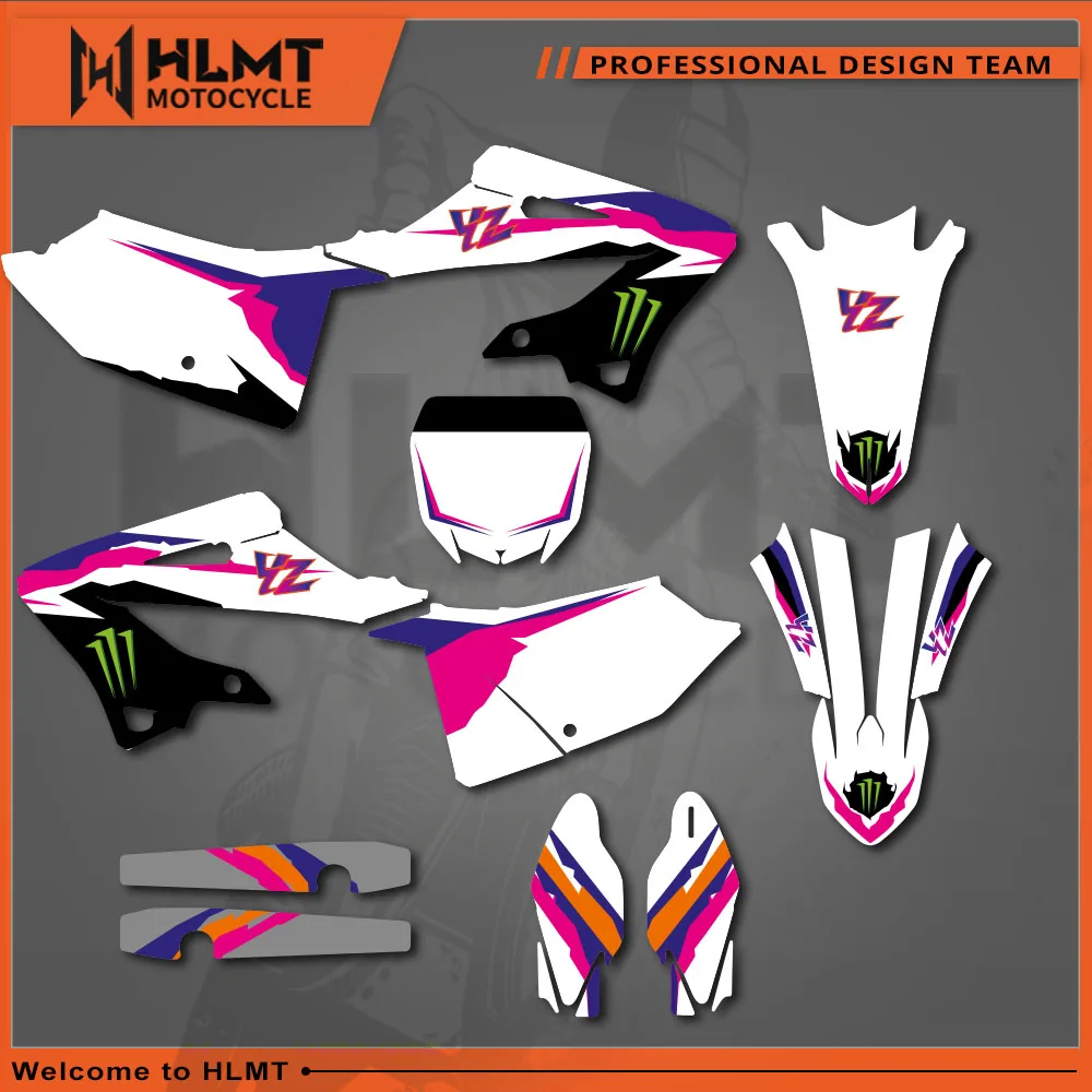 

HLMT Custom Team Graphics Decals For YAMAHA Decal 2022-2023 YZ 125 250 2022 2023 2024 Motorcycle Stickers