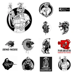 10pcs 8CM Wholesal Vinyl Decals Stickers Tactical Accessories Decal Logo Pegatinas Waterproof Matt for Car Suitcase Bicycle