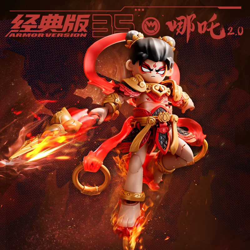 NEW Original Blokees Hero Infinity Series Movable Nezha Zhuge Liang Huang Zhong Zhang Fei Doll Splicing Model Toy Ornaments Gift