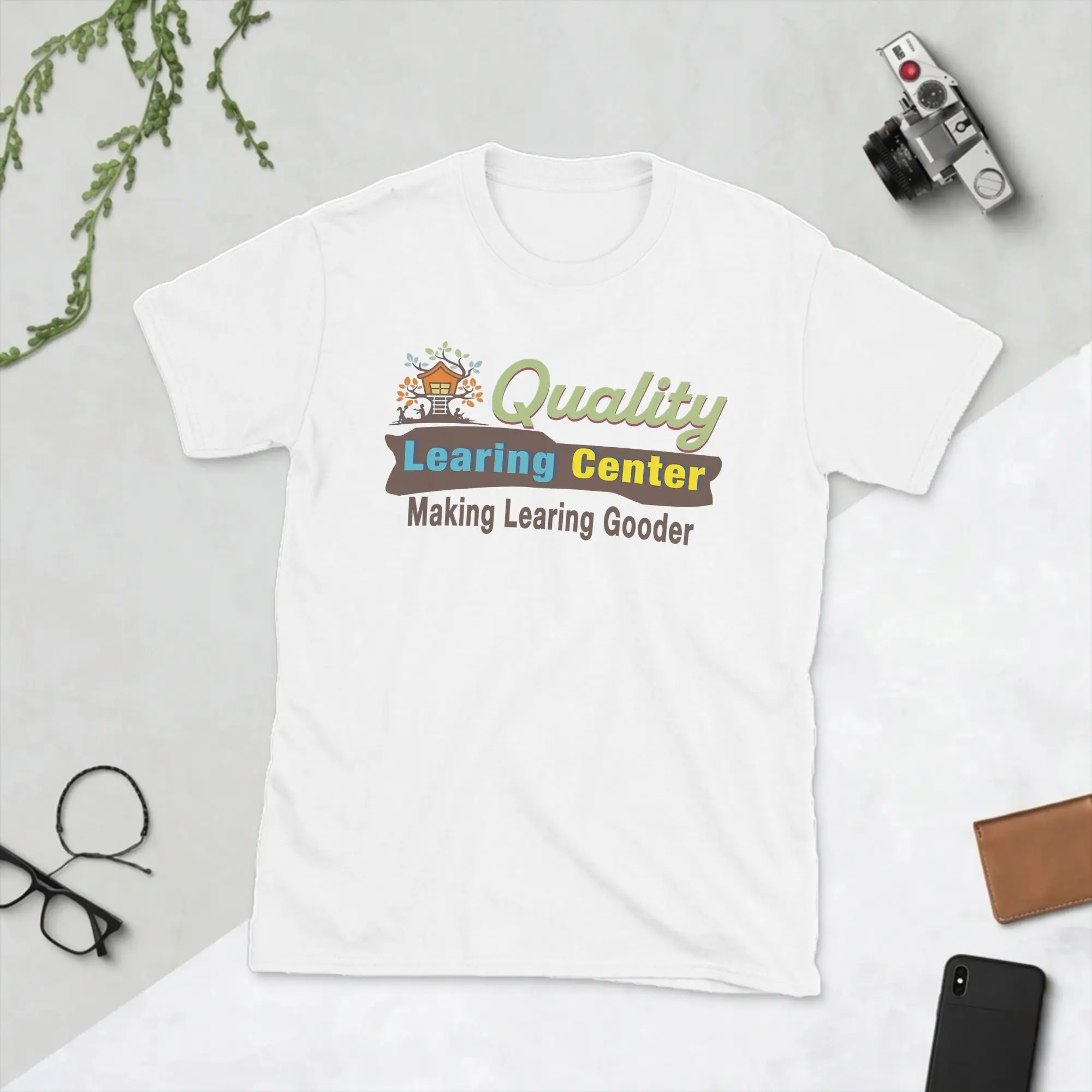 Quality Learing Center T Shirt Men's  Cotton Novelty T-Shirt O Neck  Tee Shirt Short Sleeve Tops Printing