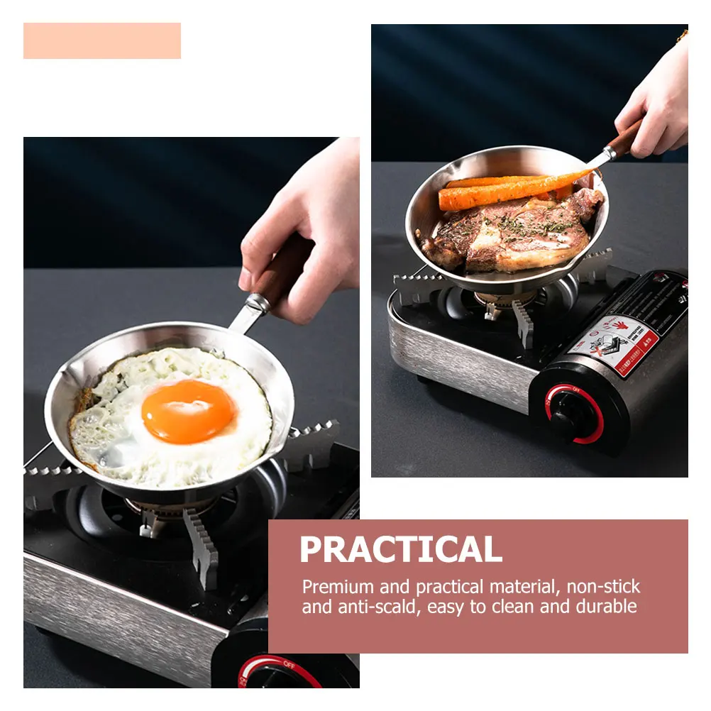 

Mini Omelet Pan Pancake Maker Stainless Steel Cookware Small Omelette Cover Steak Frying Fried Egg