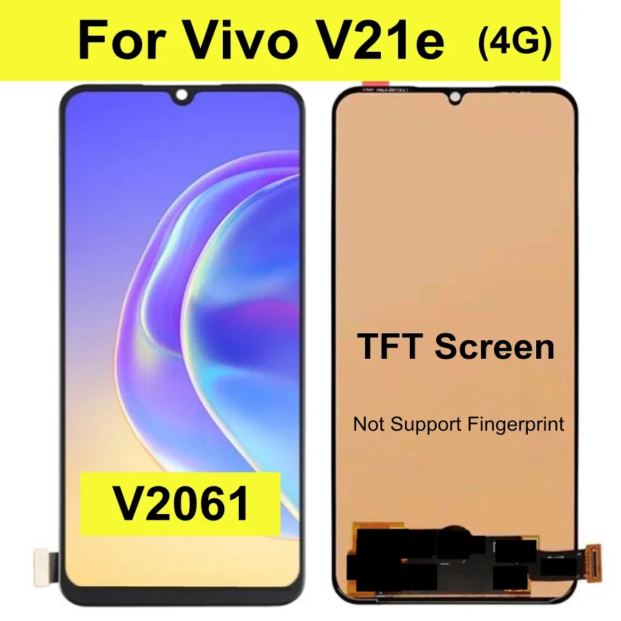 

6.44" TFT For vivo V21e LCD Display Touch Screen Digitizer Assembly For Vivo V21e V2061Screen Replacement Parts