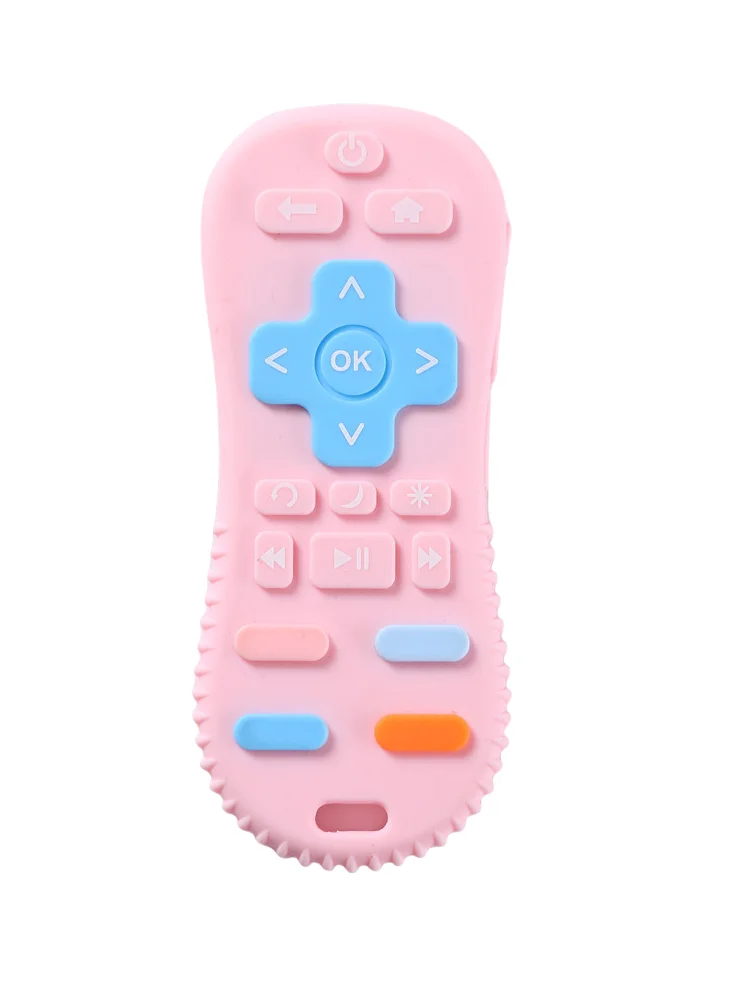 Baby Silikon Fernbedienung Spielzeug Beißring Baby Anti Zahnen Stick Biss Glücklich Cartoon Schnuller Biss Spielzeug – Detail 1