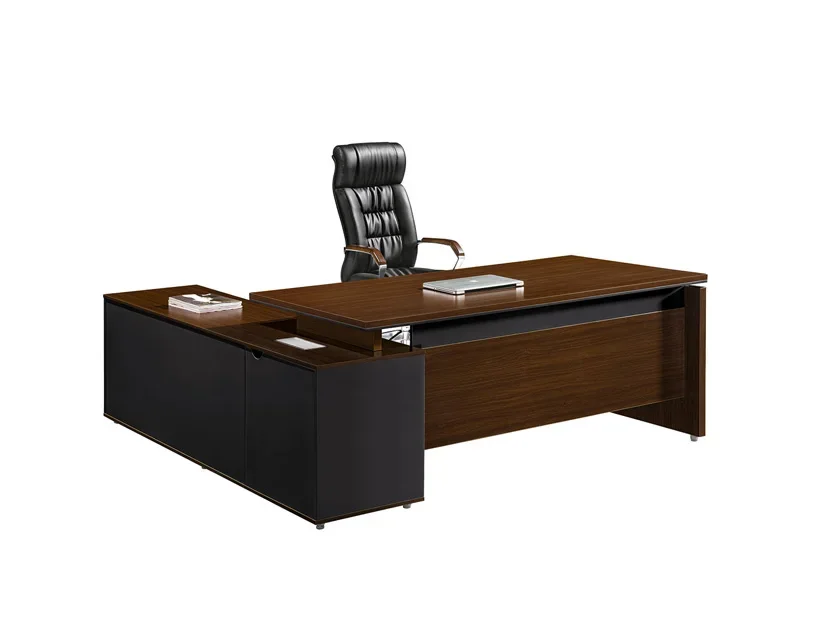 Hot selling high quality luxury modern style full board cherry wood CEO office desk