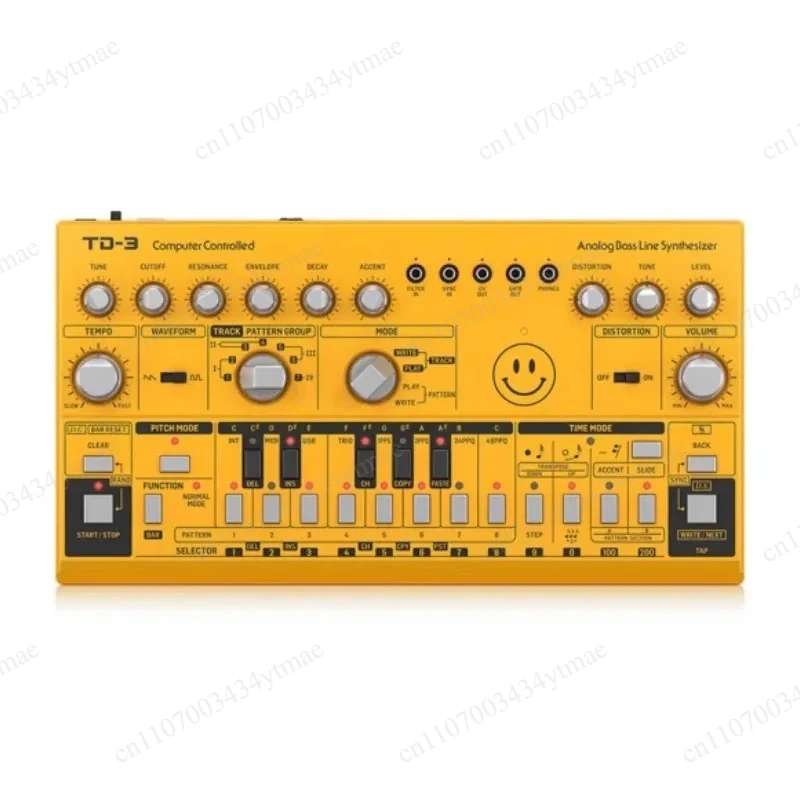 

Analog Bass Line Synthesizer Built-in VCO VCF 16 Step Sequencer Distortion Effect 16 Voice Poly Chain Music Instrument