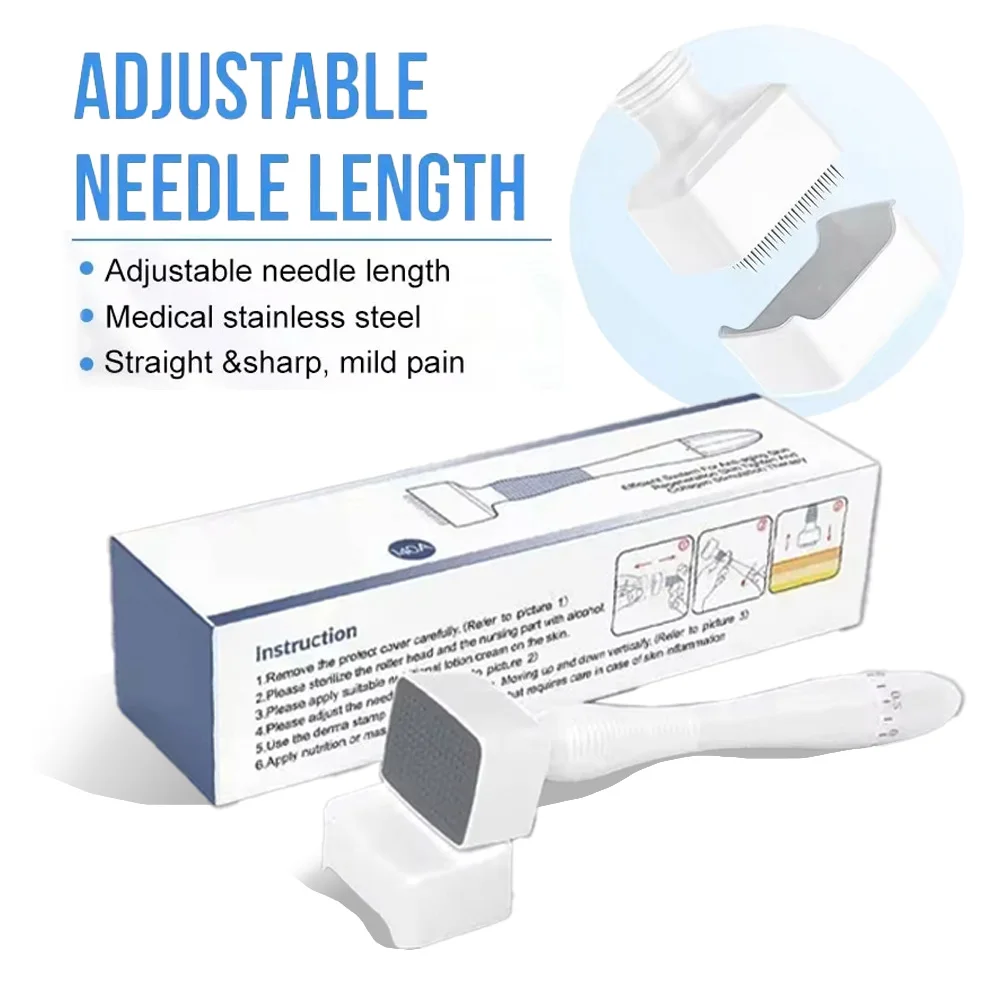 140A Original Derma Stamp Roller 140 Pins Adjustable Microneedle For Hair Regrowth Face Skin Care Home Beauty Device